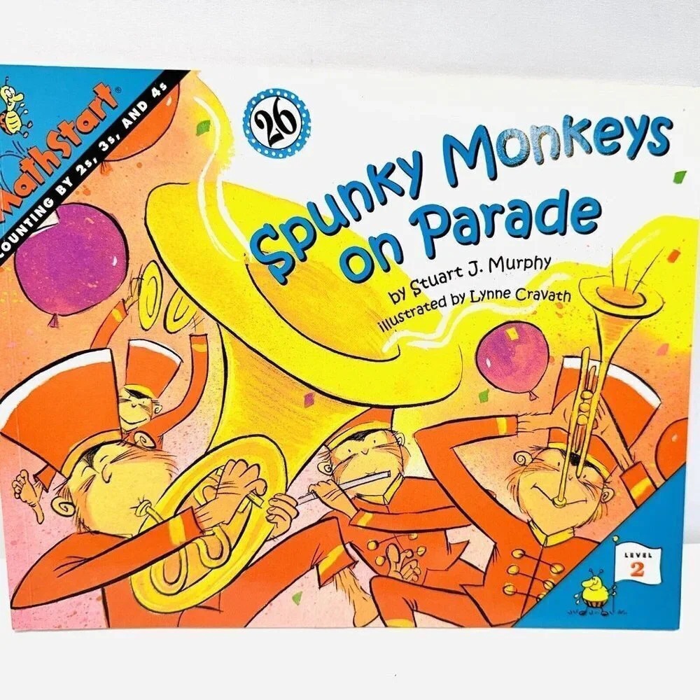 SPUNKY MONKEY ON PARADE Book MathStart Counting by 2s, 3s, & 4s Stuart J. Murphy